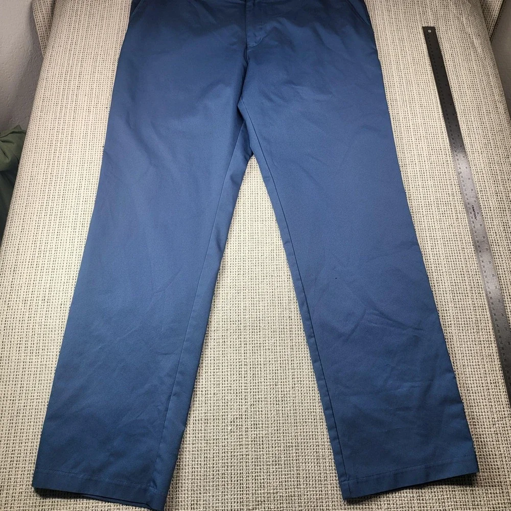 Adidas Pants‎ Mens 38x34 Blue Chino Regular Fit Microfiber Casual Golf Tech